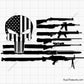 Punisher Gun Rifle Flag Svg