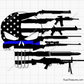Punisher Gun Rifle Flag Svg