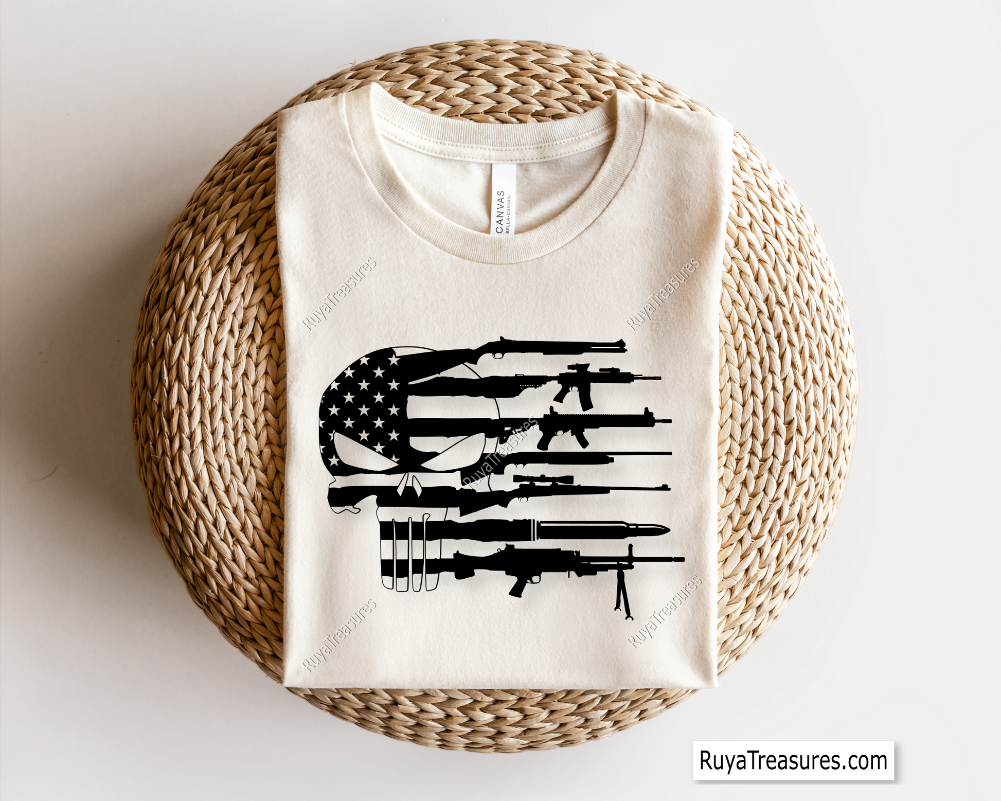 Punisher Gun Rifle Flag Svg