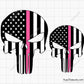 American Punisher Thin Line Svg