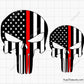 American Punisher Thin Line Svg