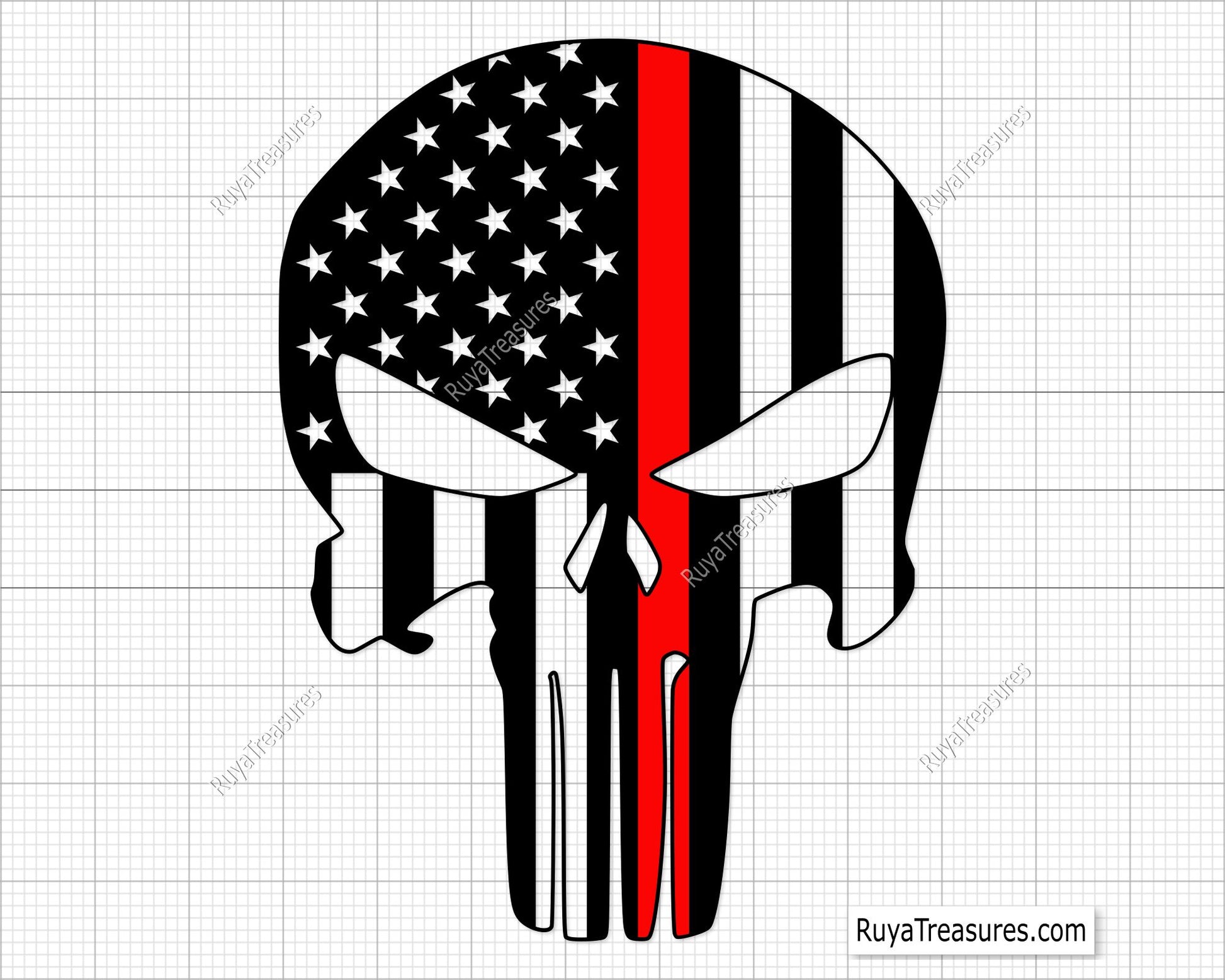 Punisher Red Line Svg