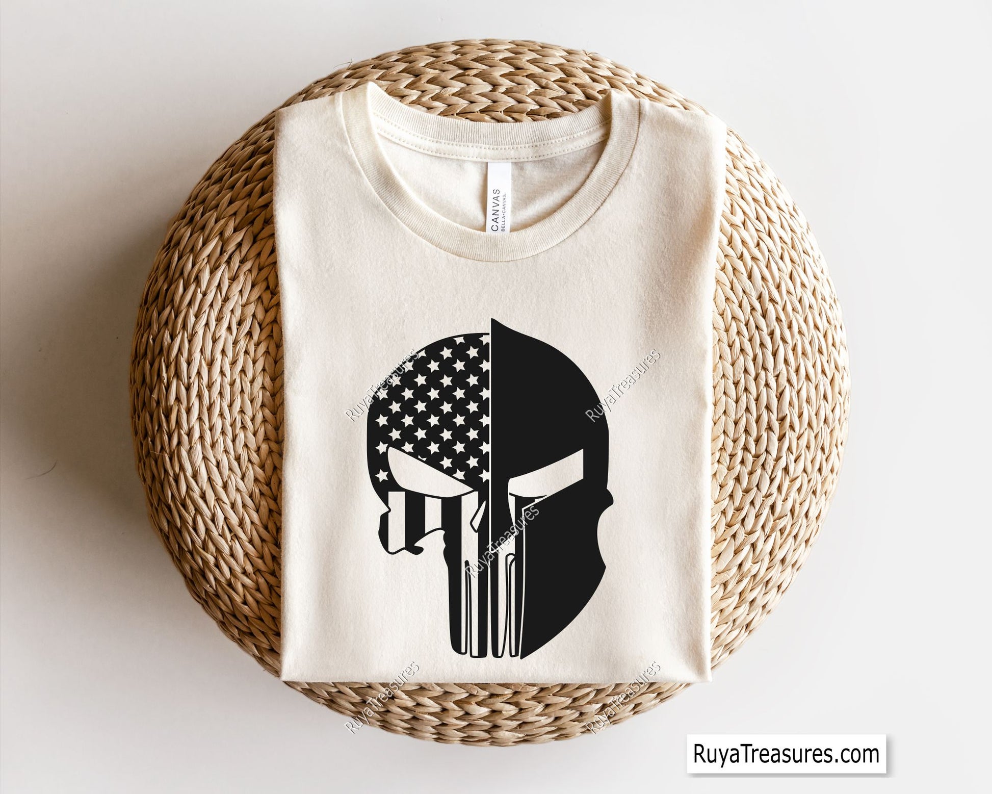 Punisher Skull Spartan Helmet Svg
