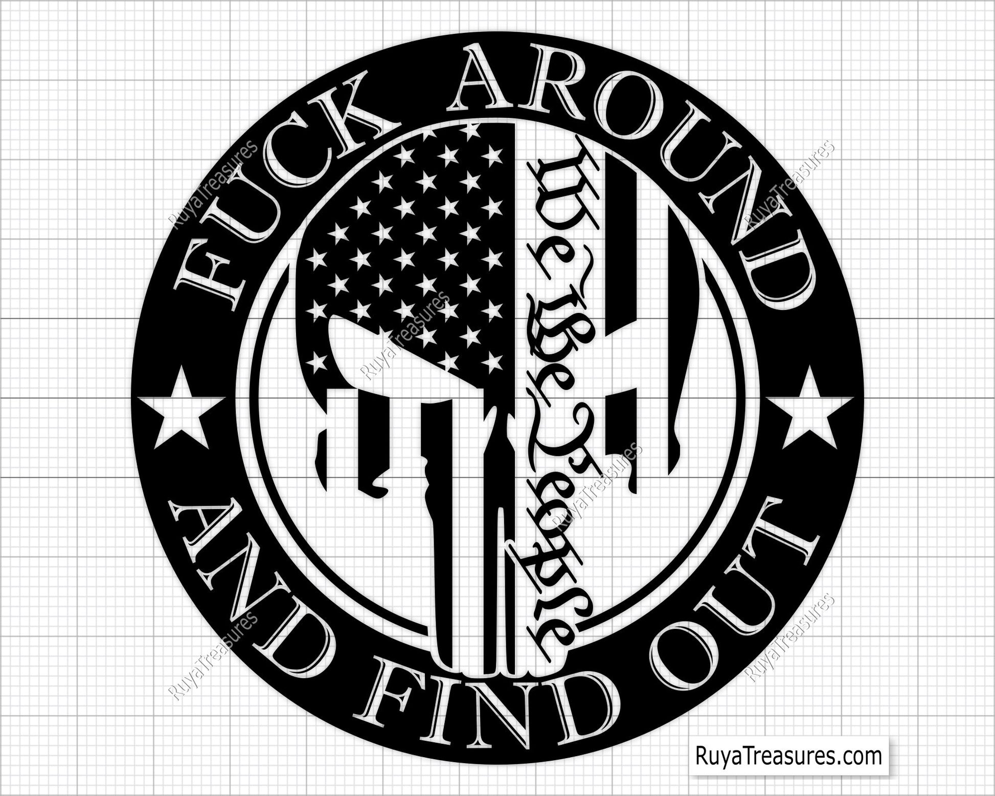 Punisher We the People Fuck Around and Find Out FAAFO Svg
