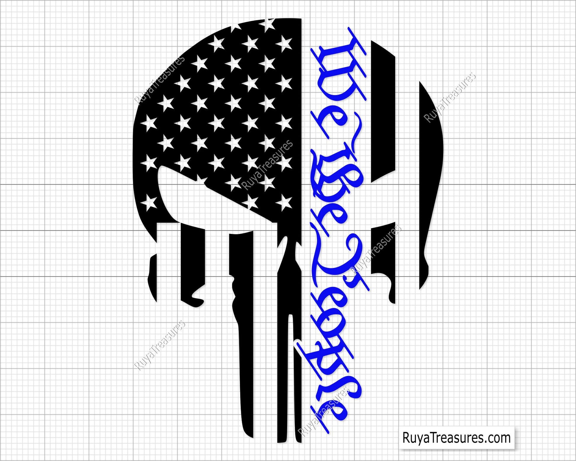 Punisher We the People Blue Line Svg