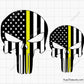 American Punisher Thin Line Svg