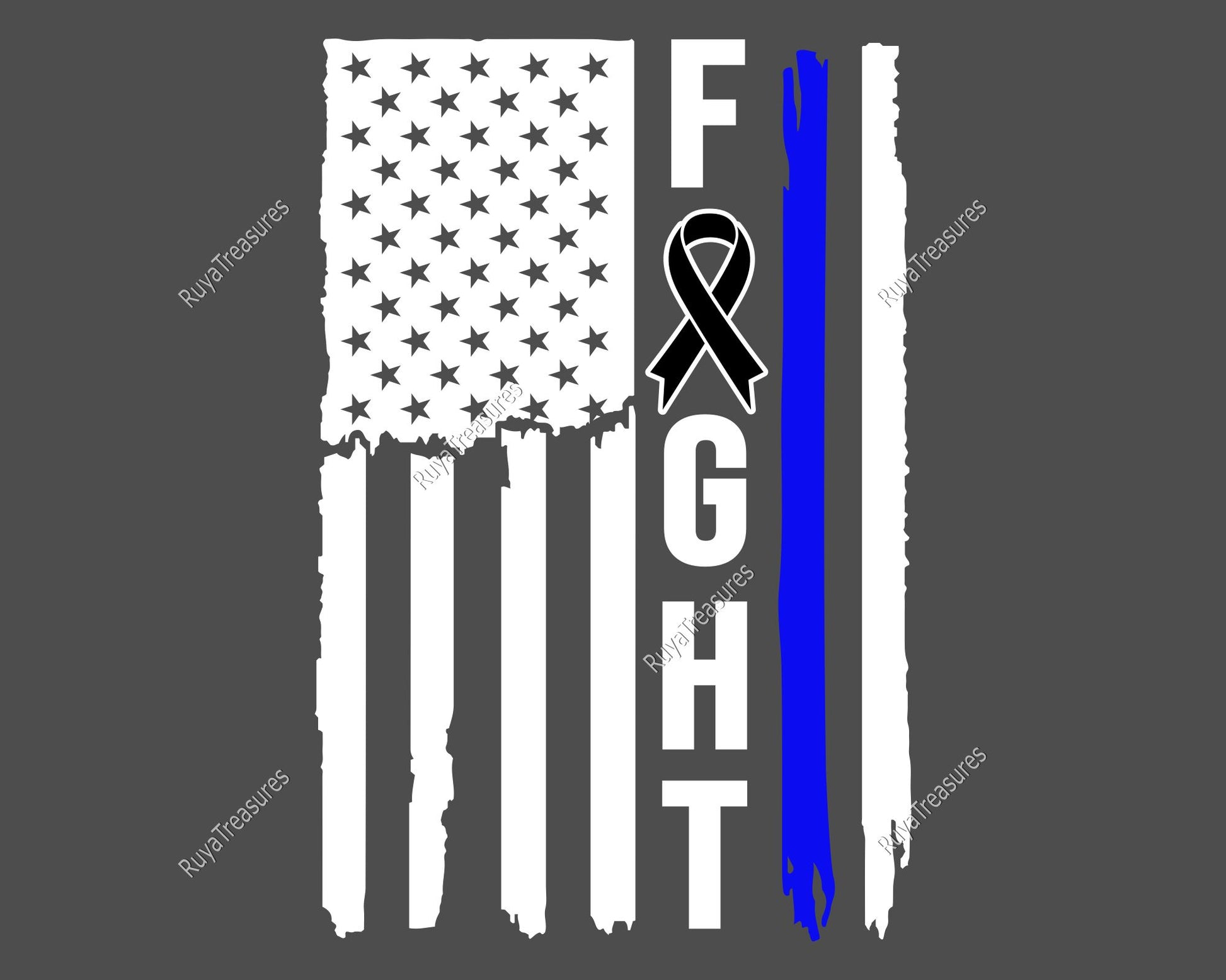 Rare Cancer Awareness Flag Svg