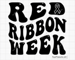 Red Ribbon Week Svg Png