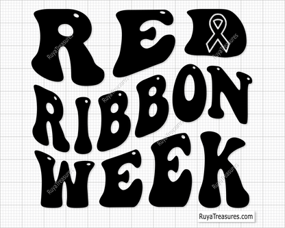 Red Ribbon Week Svg Png