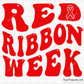 Red Ribbon Week Svg Png