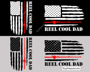 Reel Cool Dad Flag Svg Png