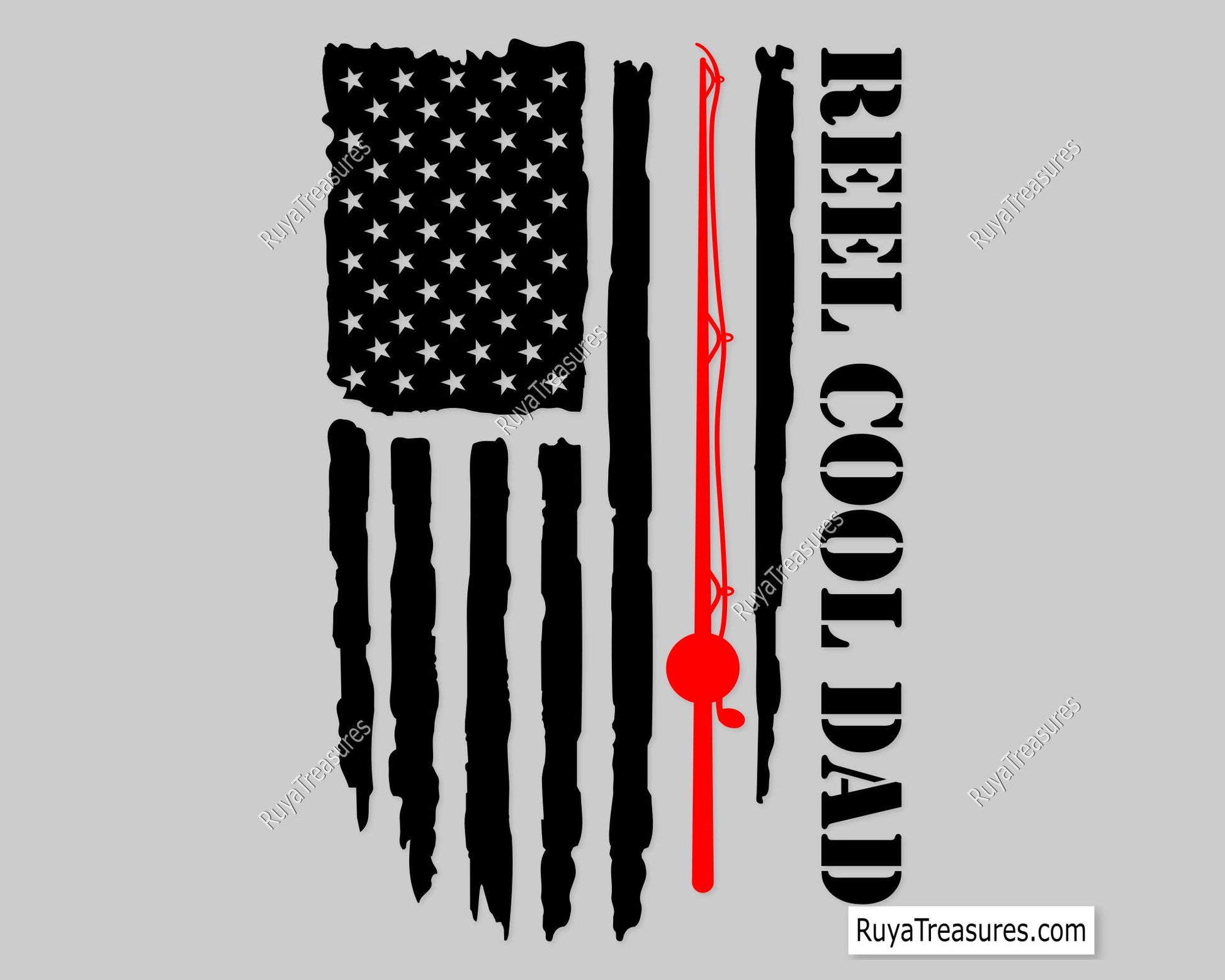 Reel Cool Dad Flag Svg Png