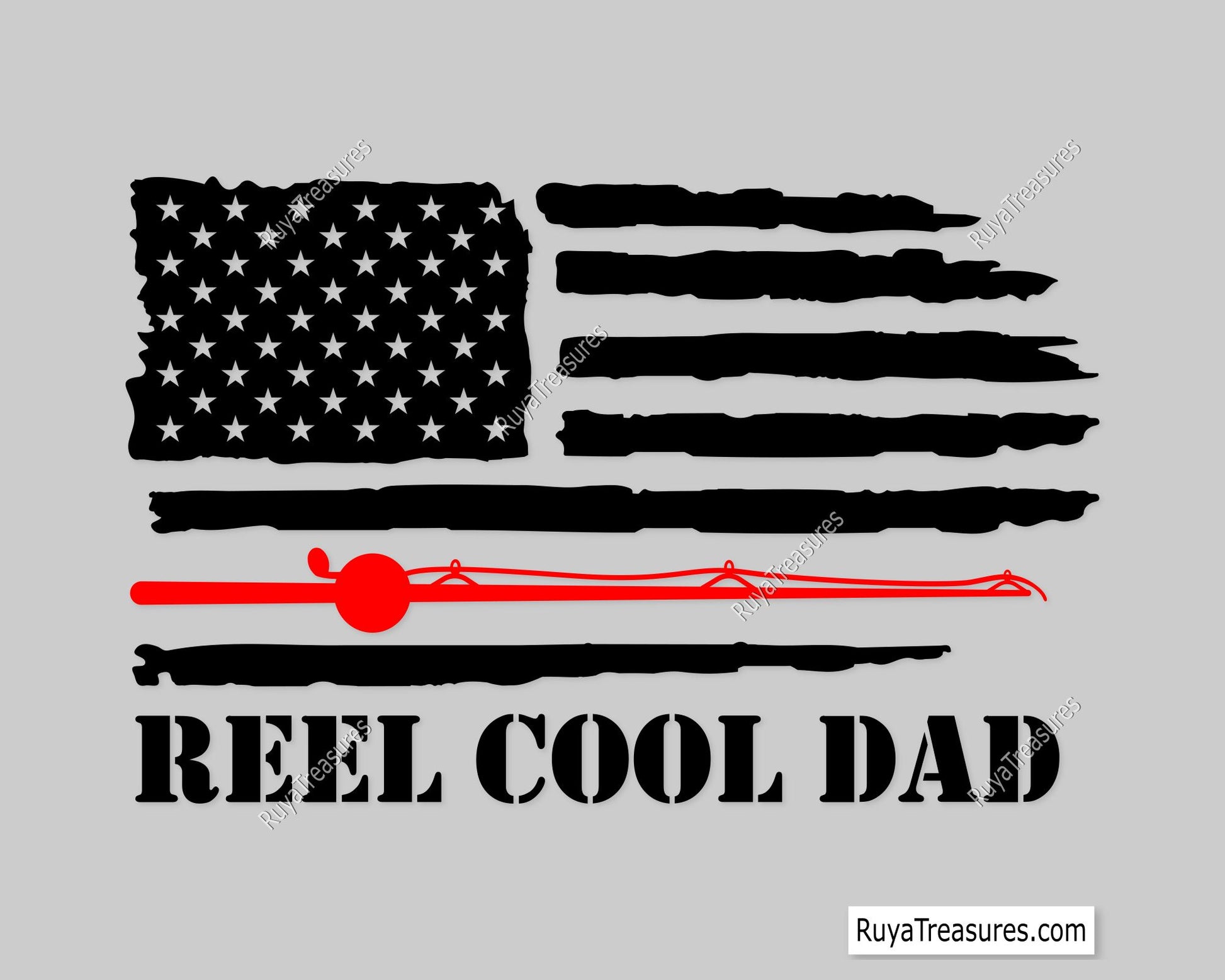Reel Cool Dad Flag Svg Png
