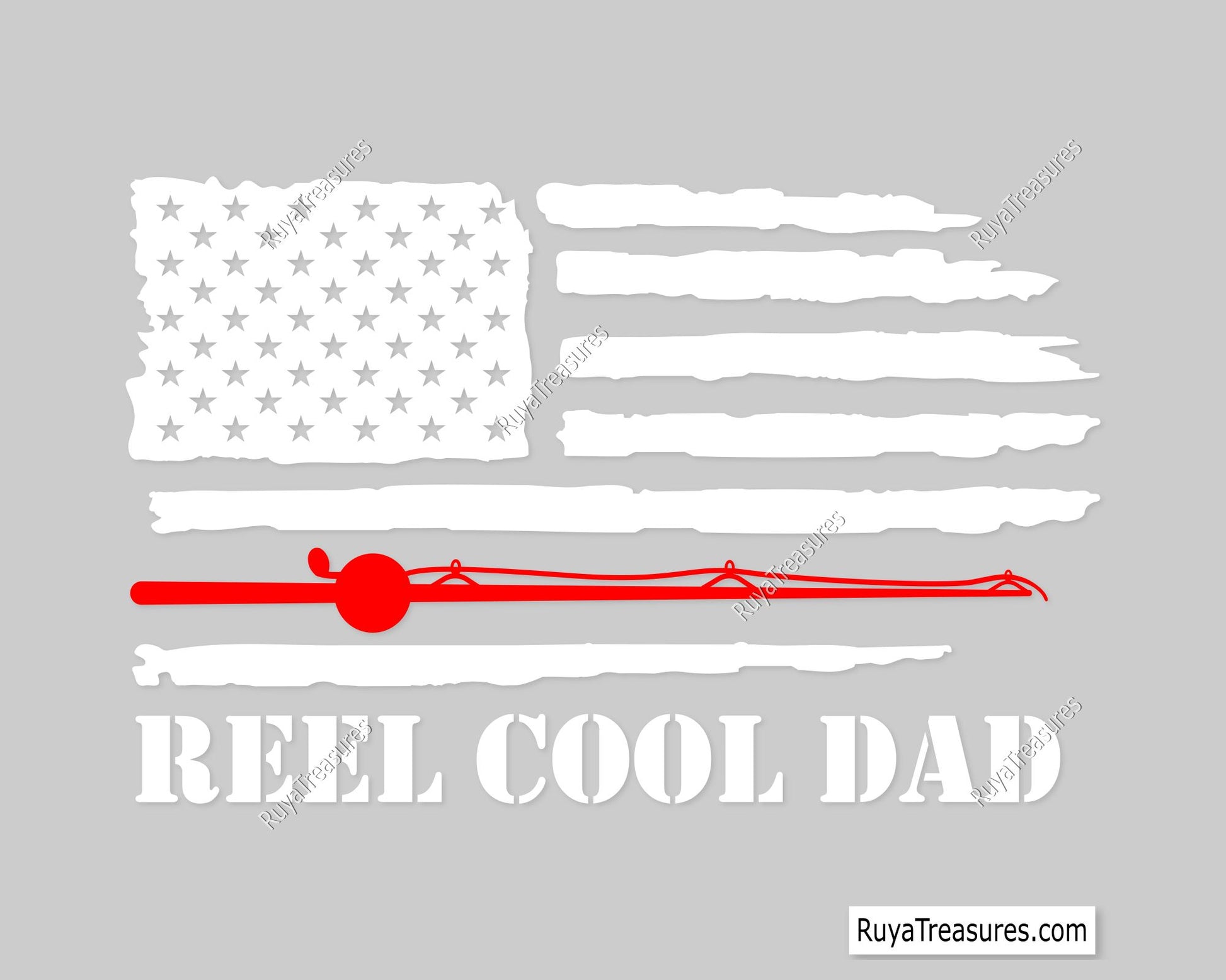 Reel Cool Dad Flag Svg Png