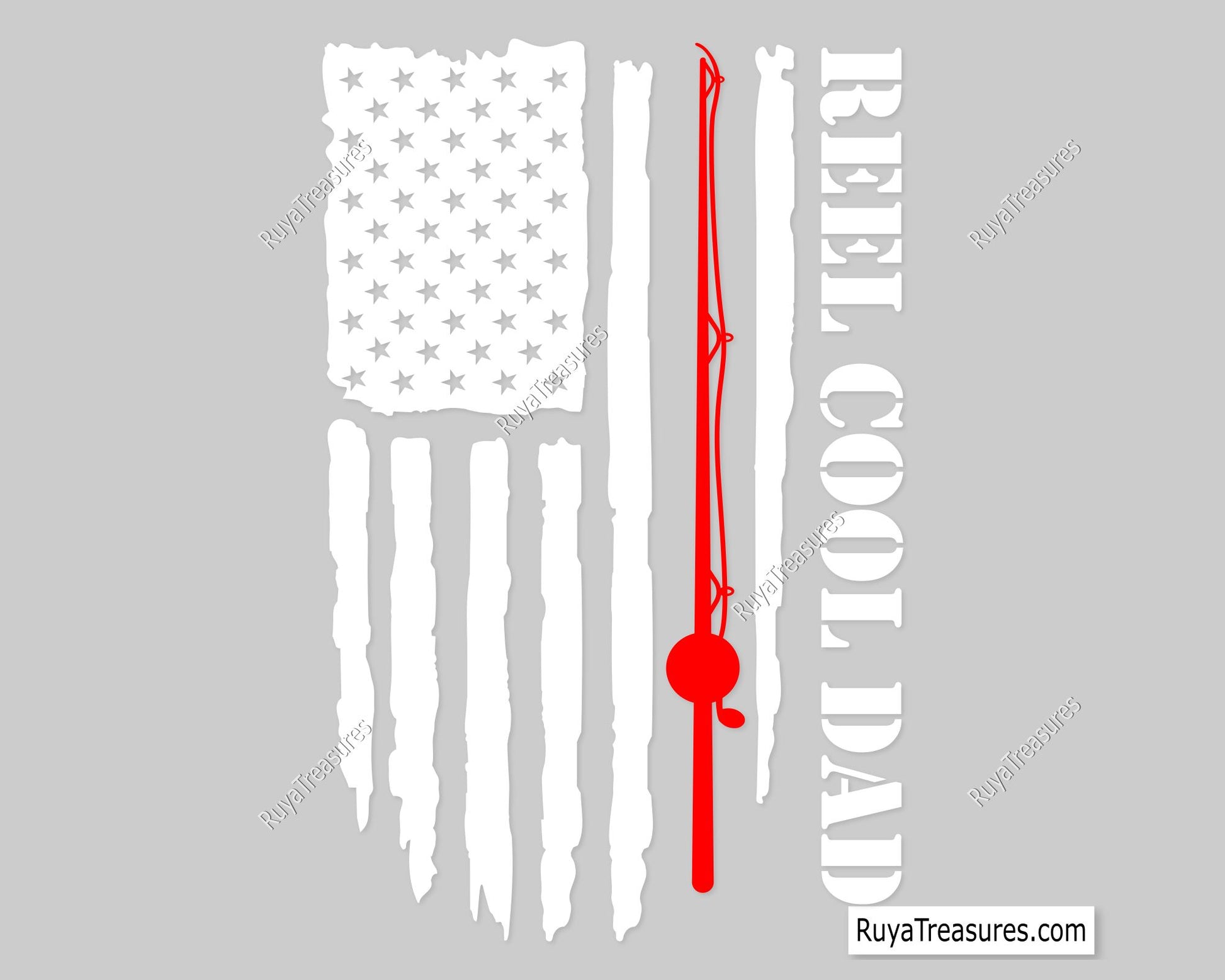 Reel Cool Dad Flag Svg Png