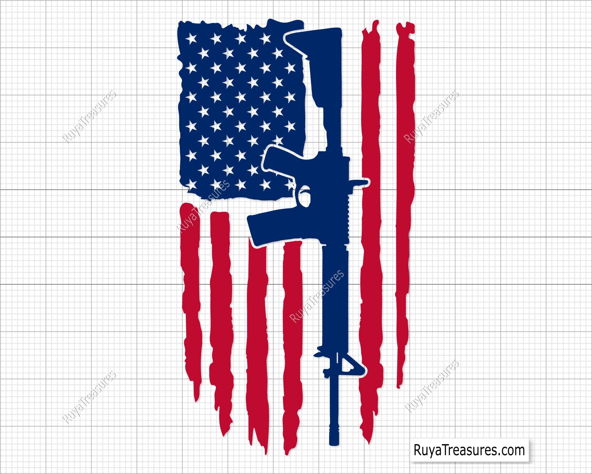 Rifle Flag Svg 