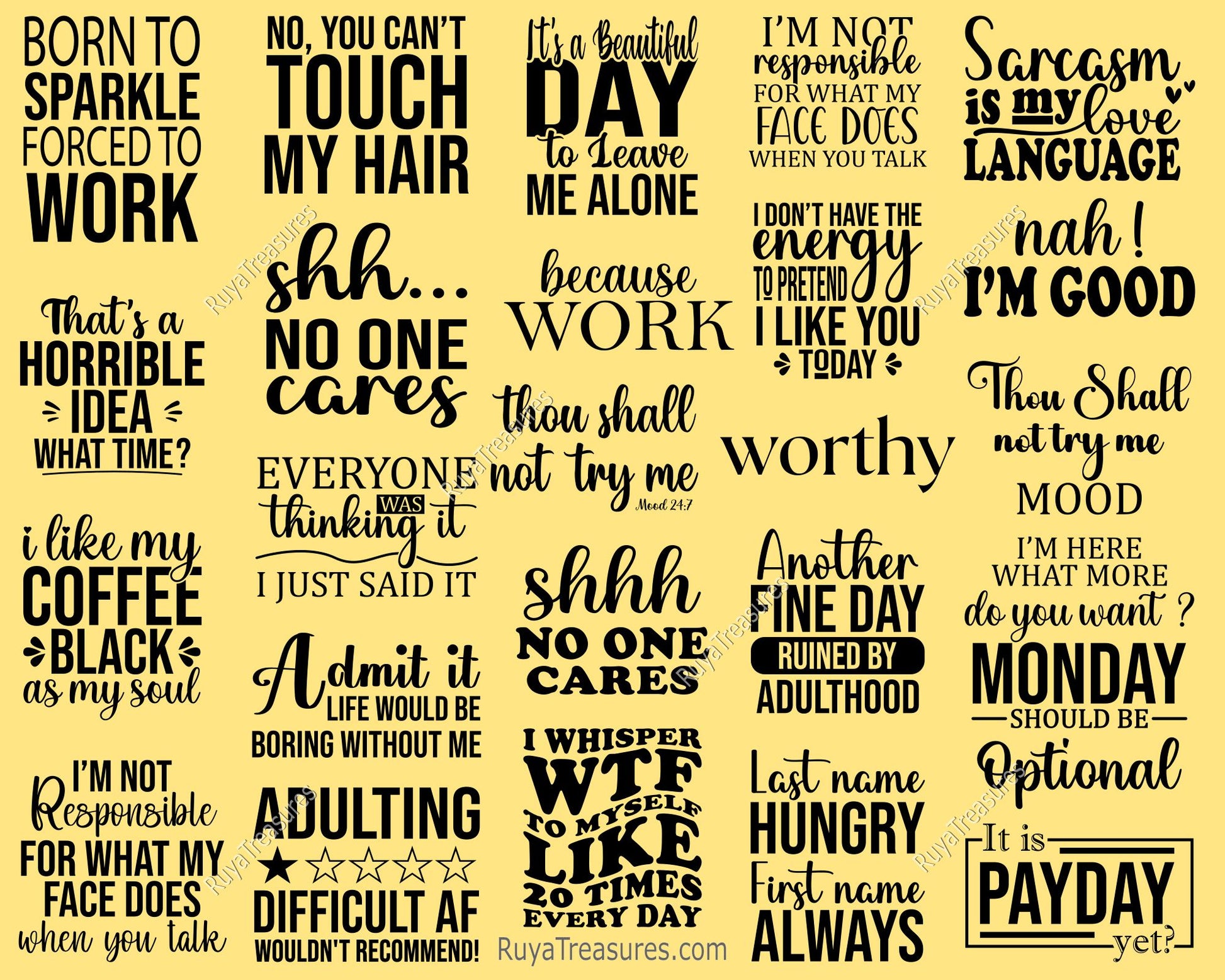 Funny Quotes Svg Bundle