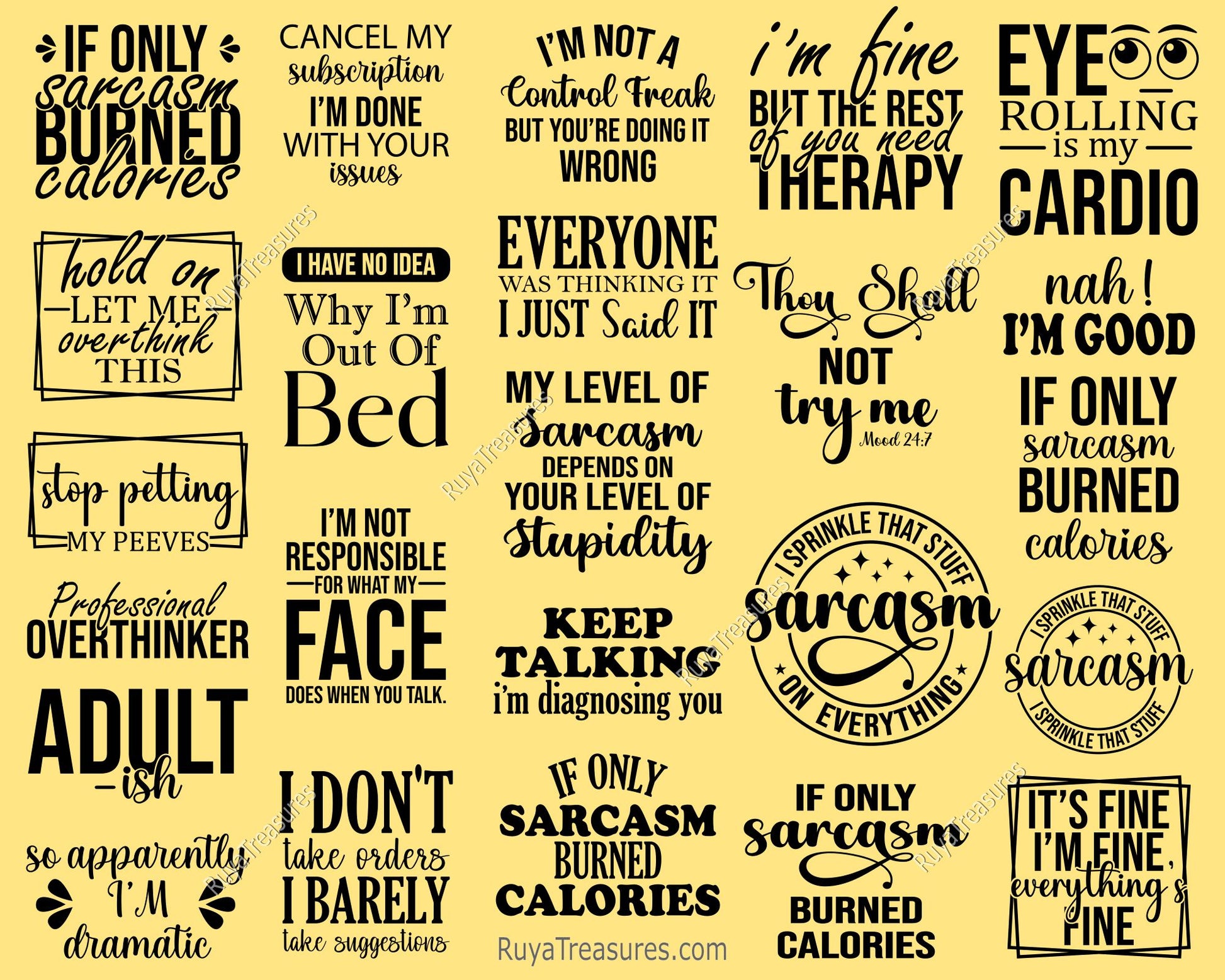 Funny Quotes Svg Bundle