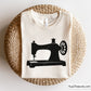 sewing machine silhouette SVG PNG featuring vintage sewing machine outline design for shirts decals and craft projects