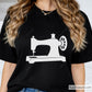 sewing machine silhouette SVG PNG featuring vintage sewing machine outline design for shirts decals and craft projects