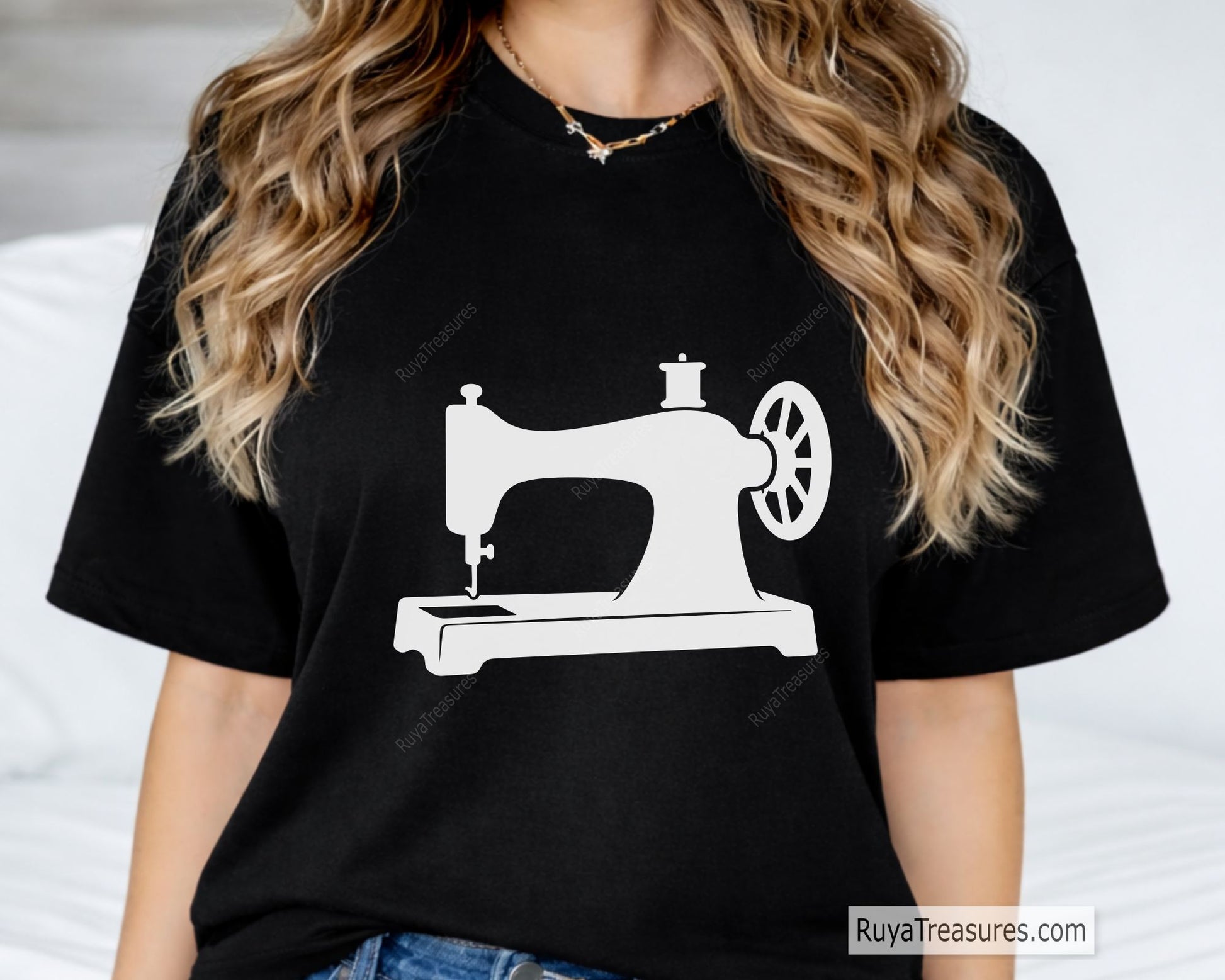 sewing machine silhouette SVG PNG featuring vintage sewing machine outline design for shirts decals and craft projects