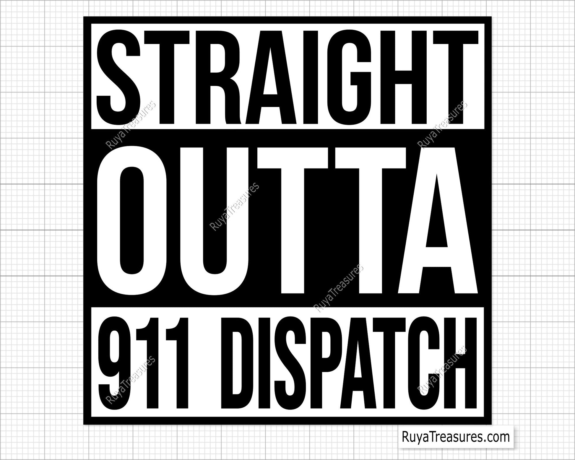 Straight Outta 911 Dispatch Svg