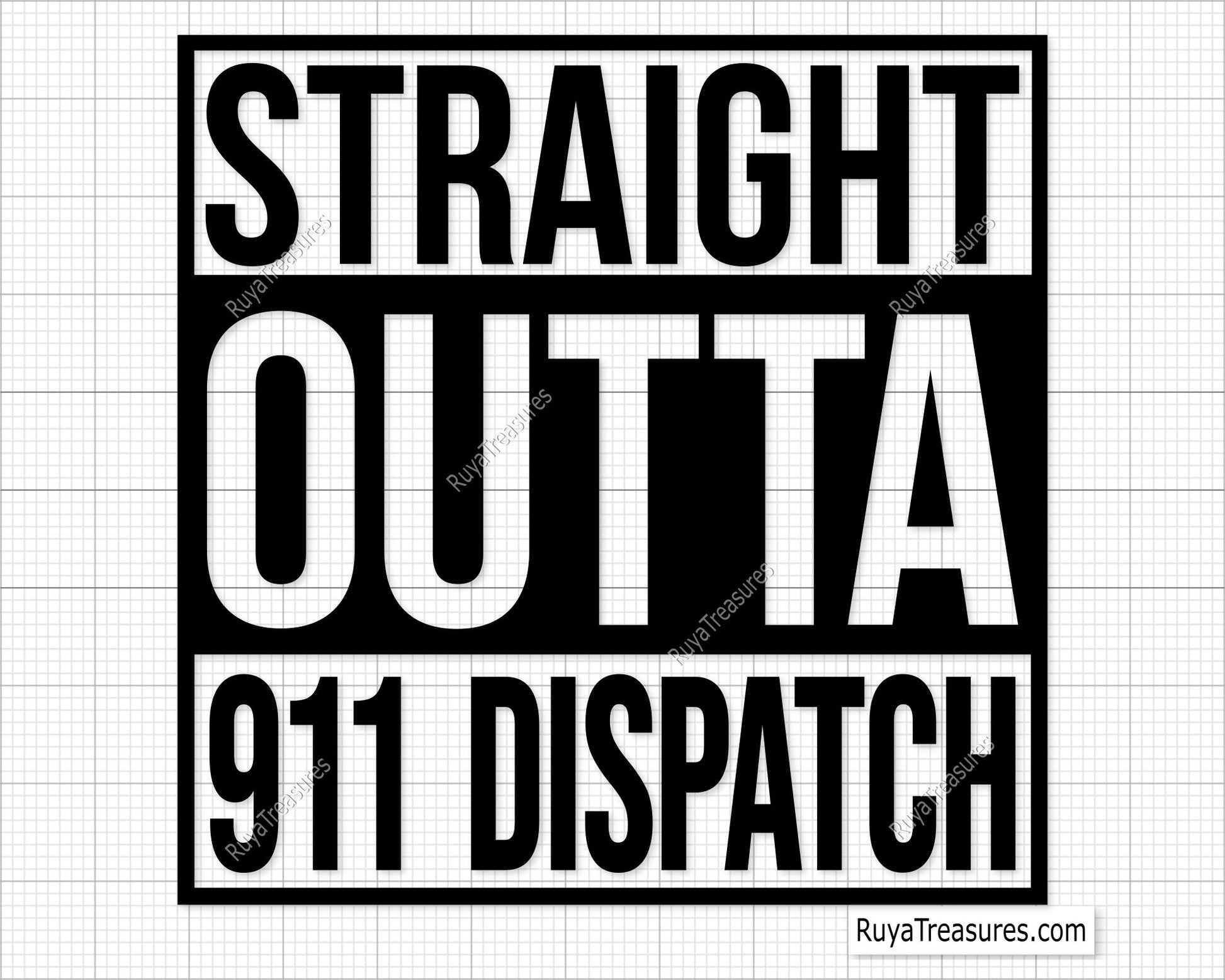 Straight Outta 911 Dispatch Svg