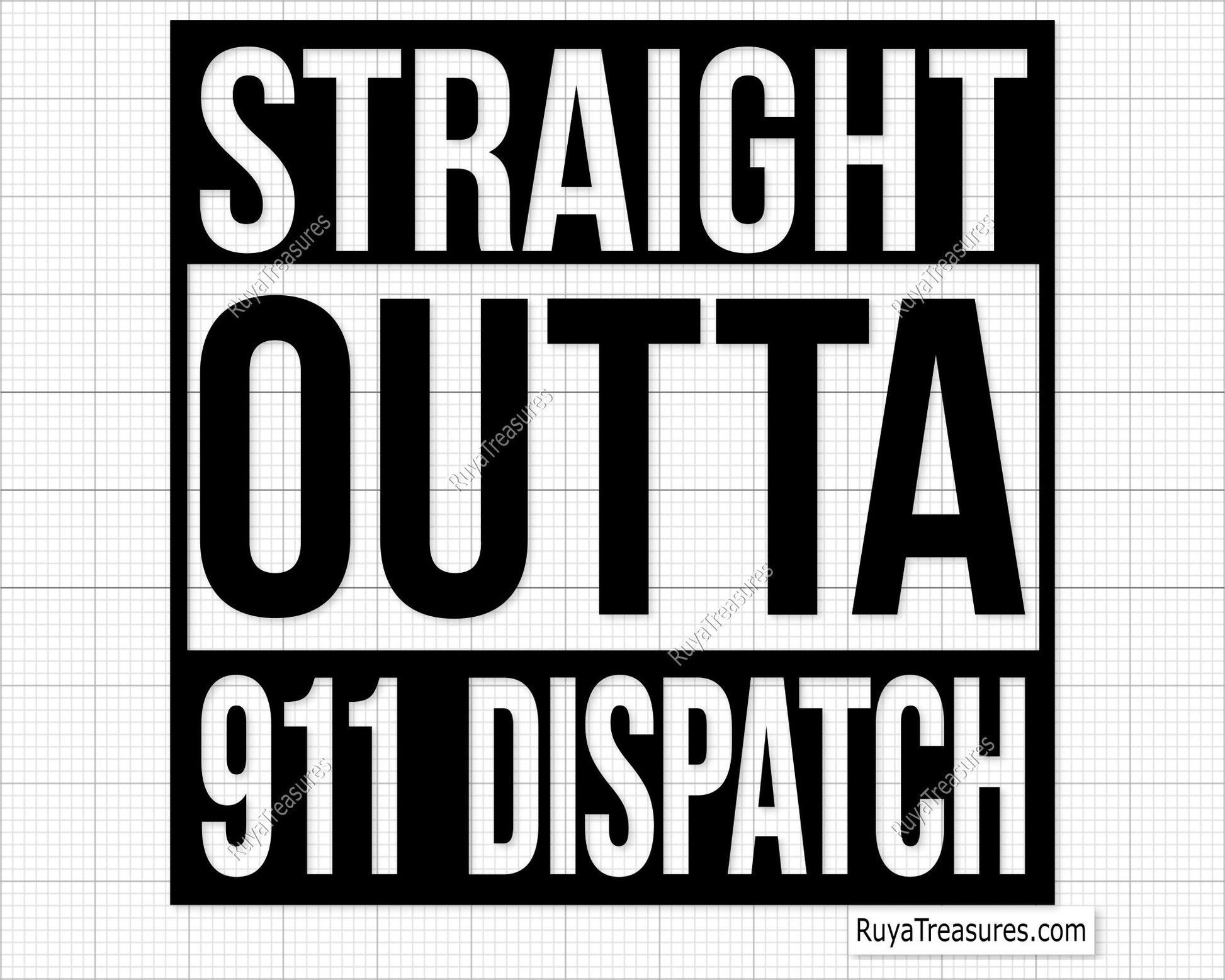 Straight outta 911 dispatch Svg