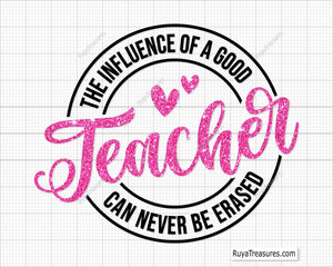 Funny Teacher SVG design for DIY gifts, t-shirts, and classroom decorations.