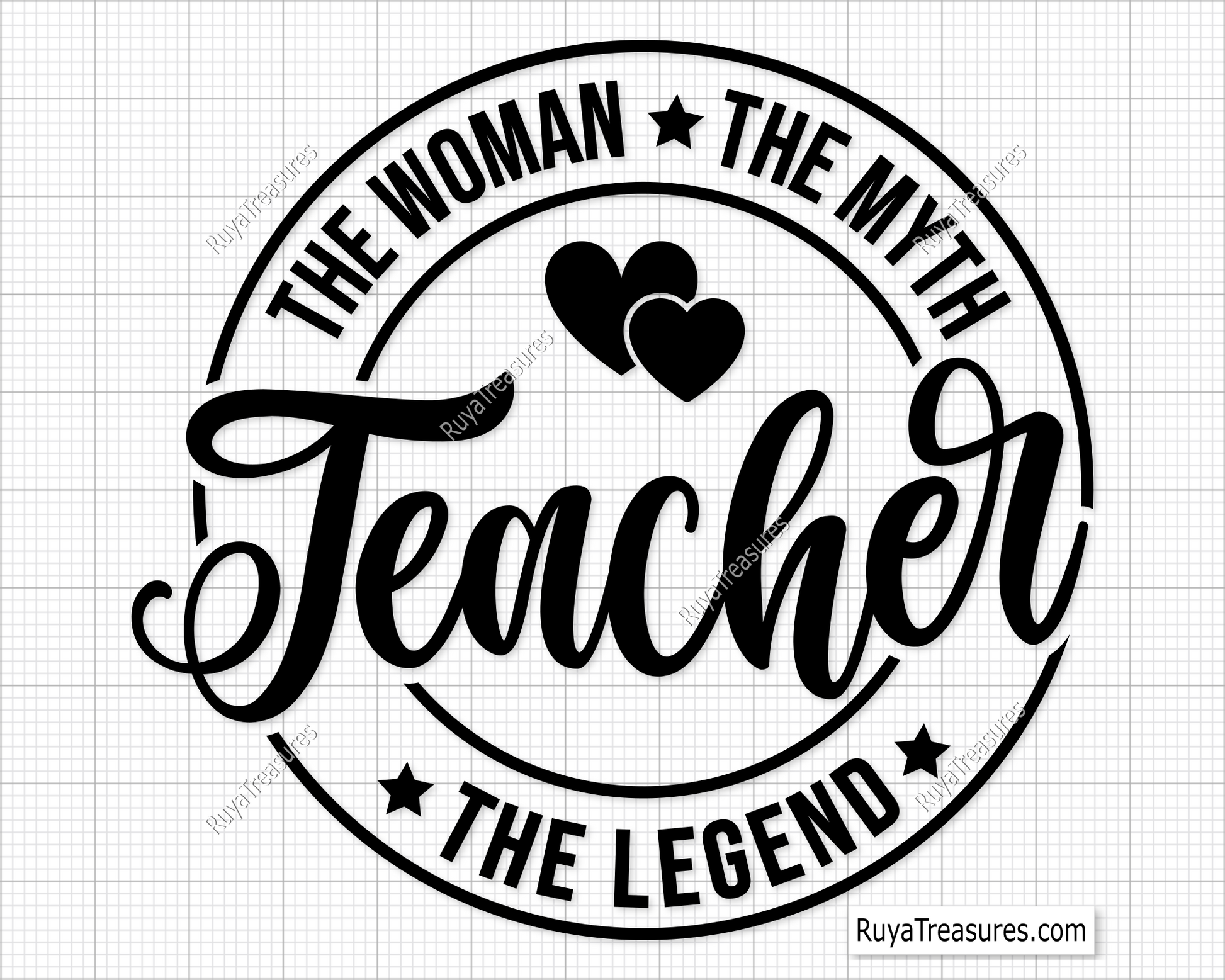 Teacher The Woman The Myth The Legend svg