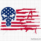 The Punisher Gun Flag Svg