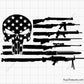 The Punisher Gun Flag Svg