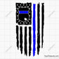 Thin Blue Line Badge Flag Svg
