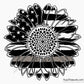 corrections sunflower SVG PNG featuring thin silver line American flag pattern with patriotic floral design for shirts decals and support graphics
