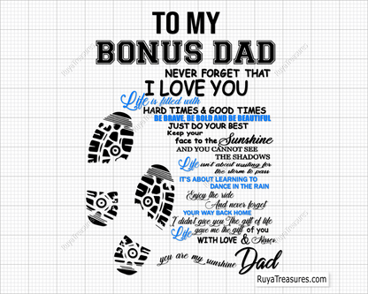 To My Bonus DAD svg
