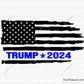 Trump 2024 Back the Blue Svg