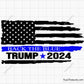 Trump 2024 Back the Blue Svg