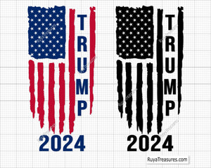 Trump 2024 Flag Svg