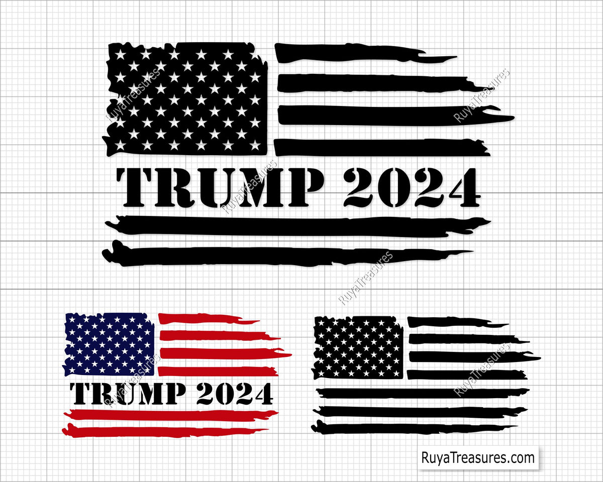 Trump 2024 Flag Svg