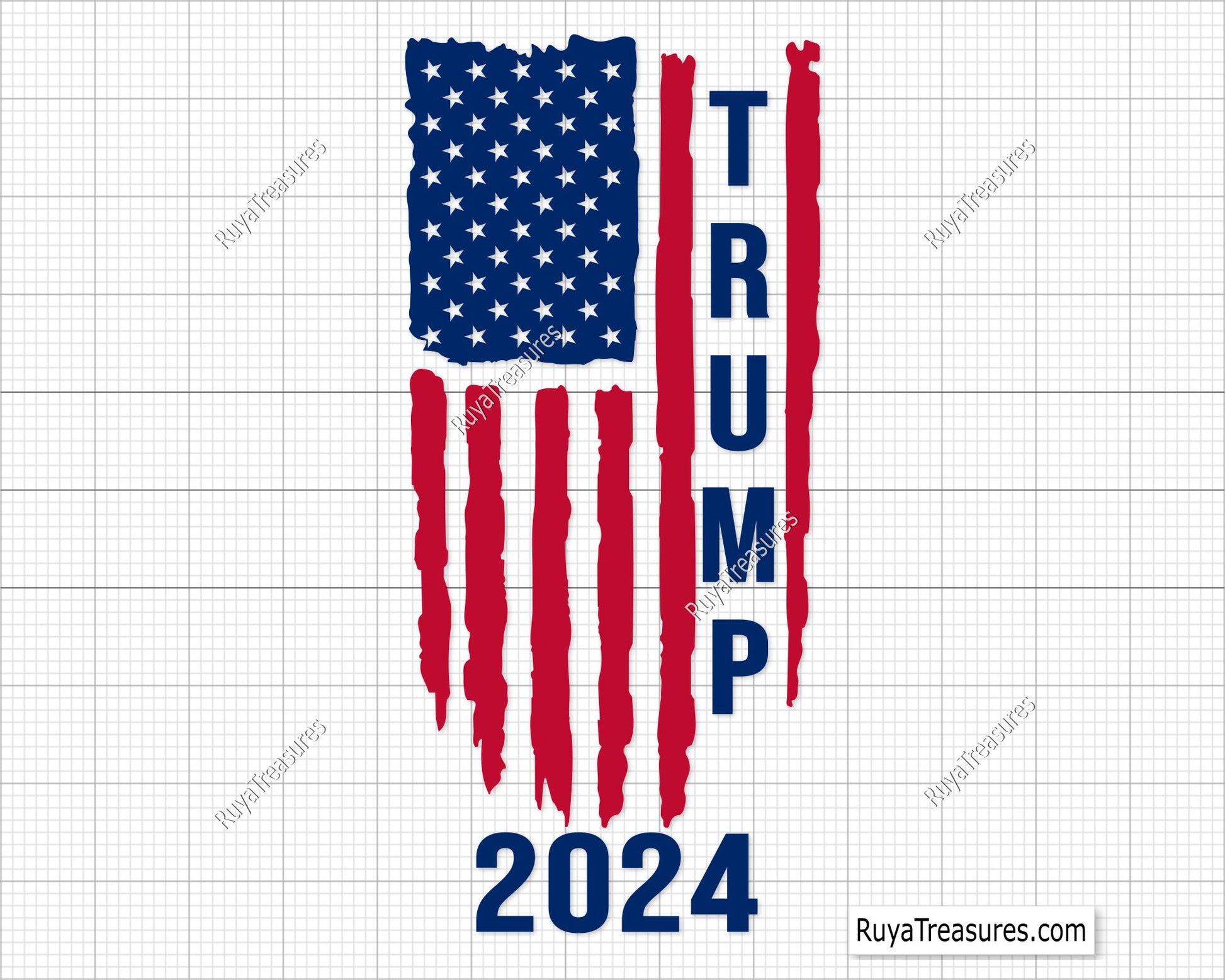 Trump 2024 Flag Svg