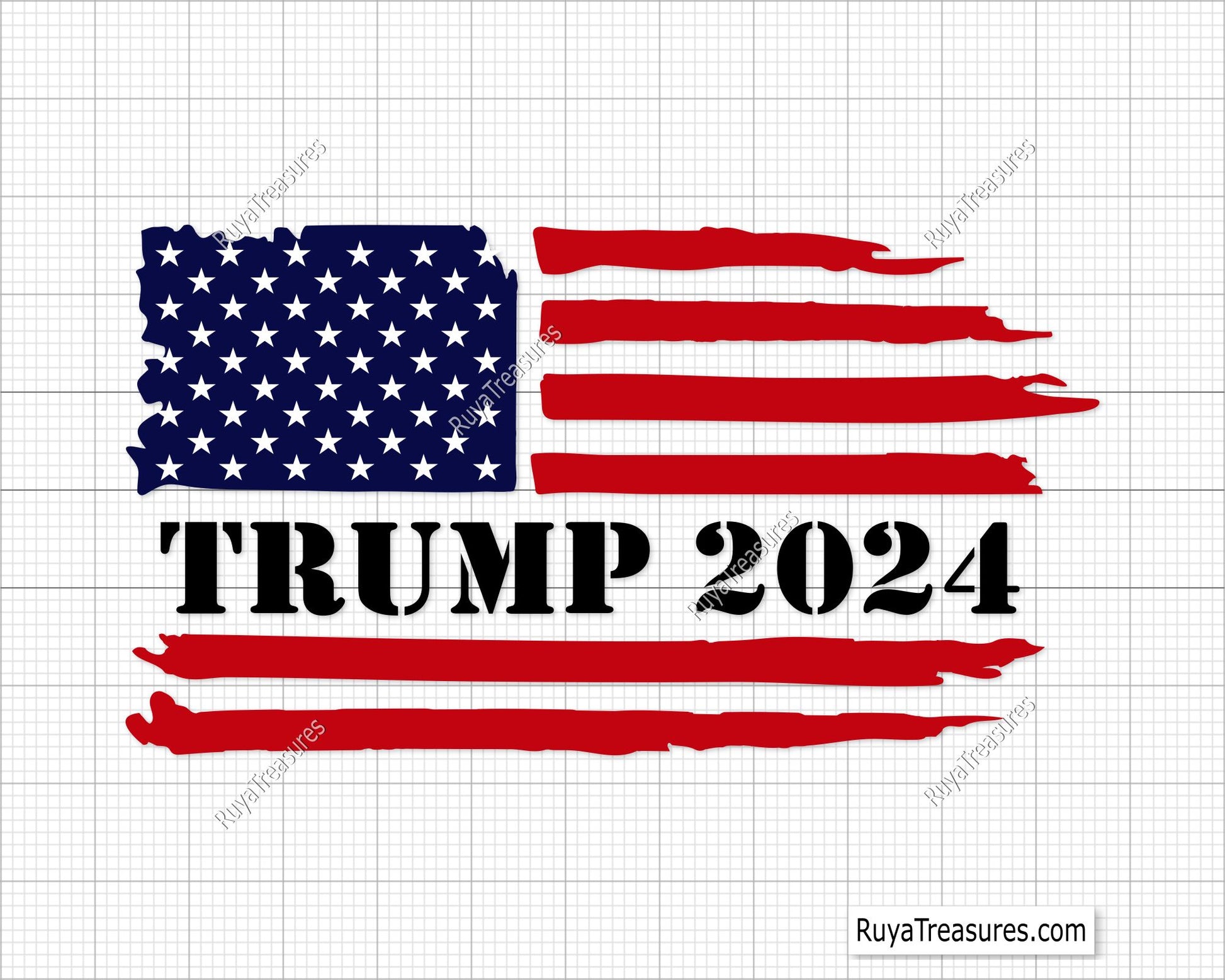 Trump 2024 Flag Svg