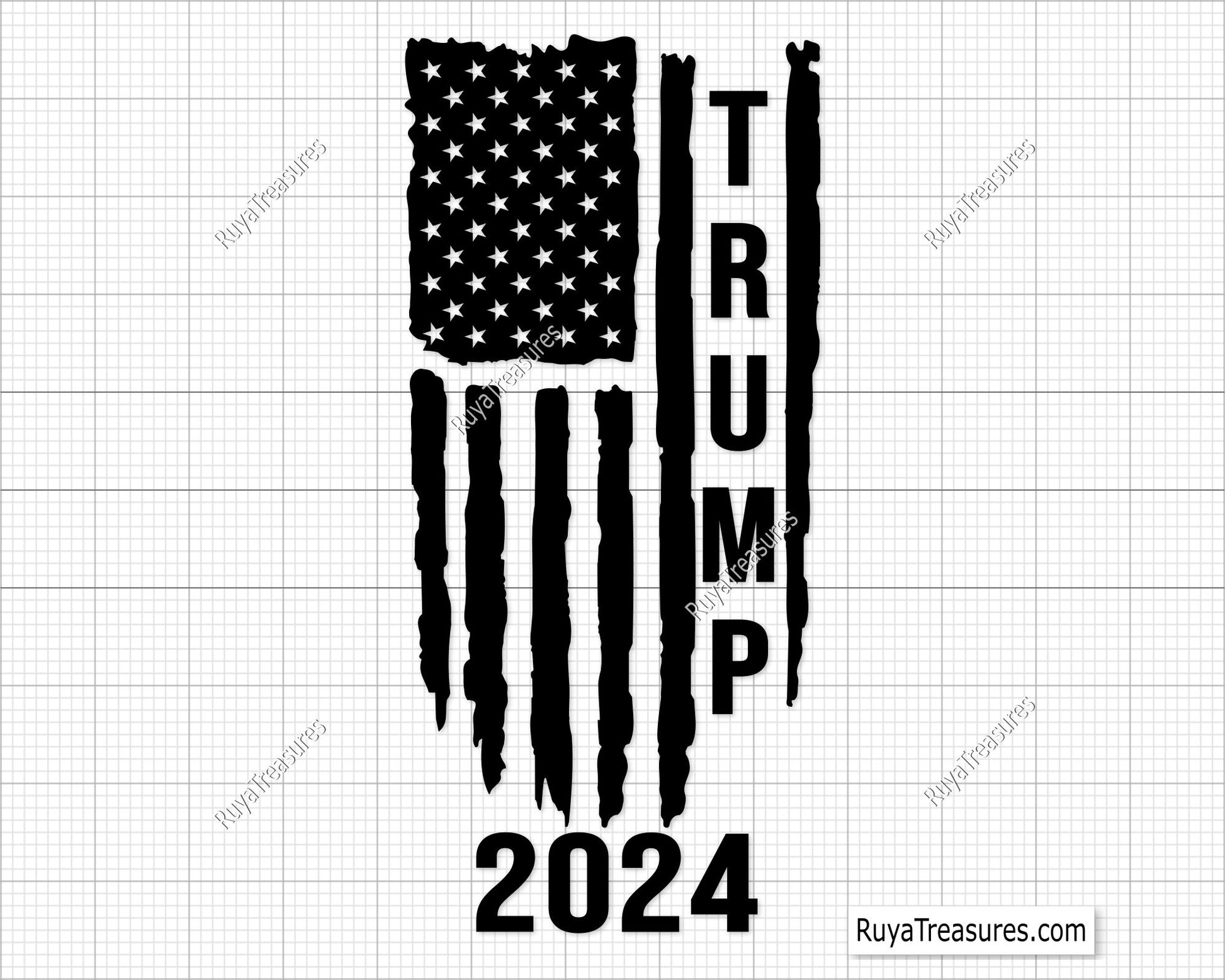 Trump 2024 Flag Svg