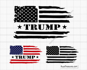Trump Flag Svg