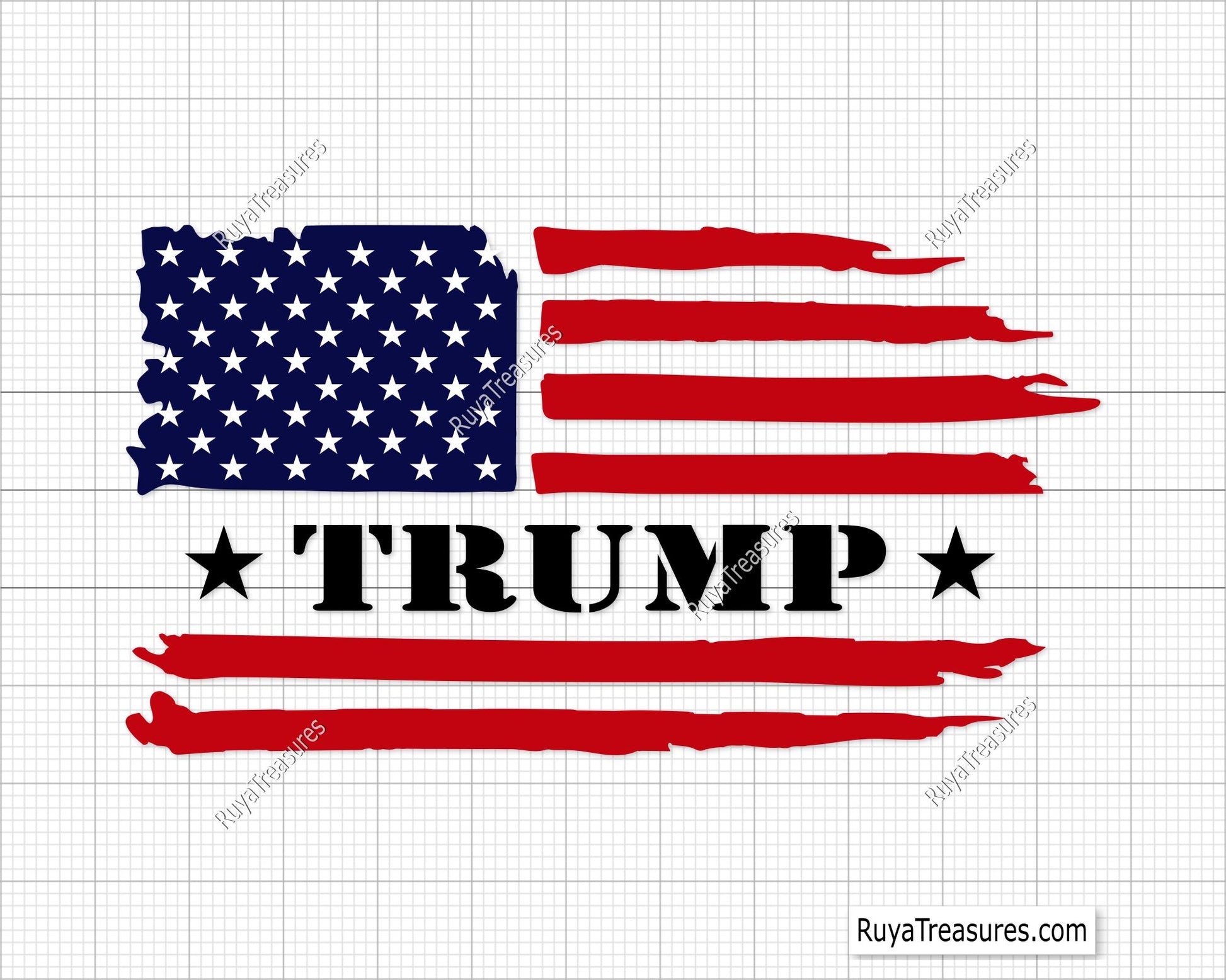 Trump Flag Svg
