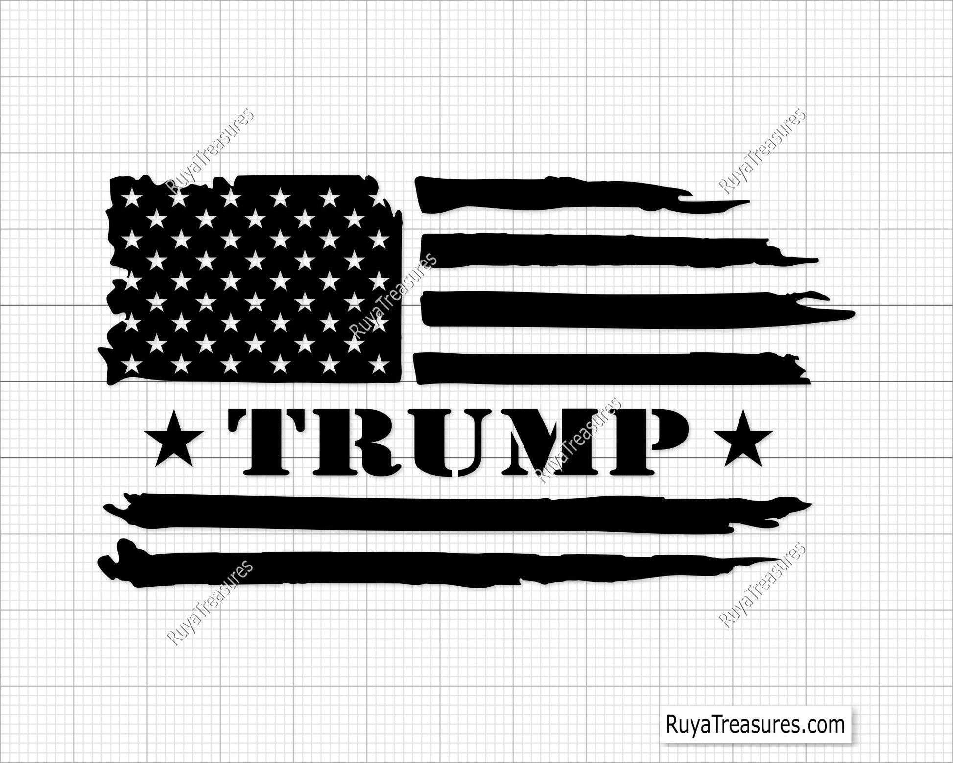 Trump Flag Svg