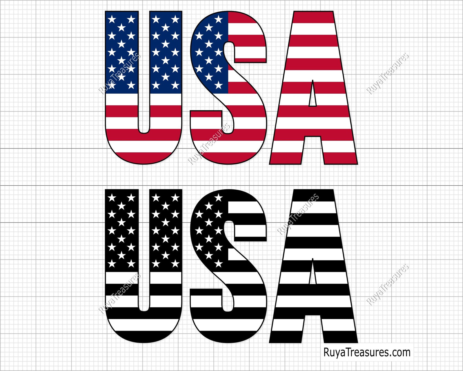 USA American Flag Svg Png