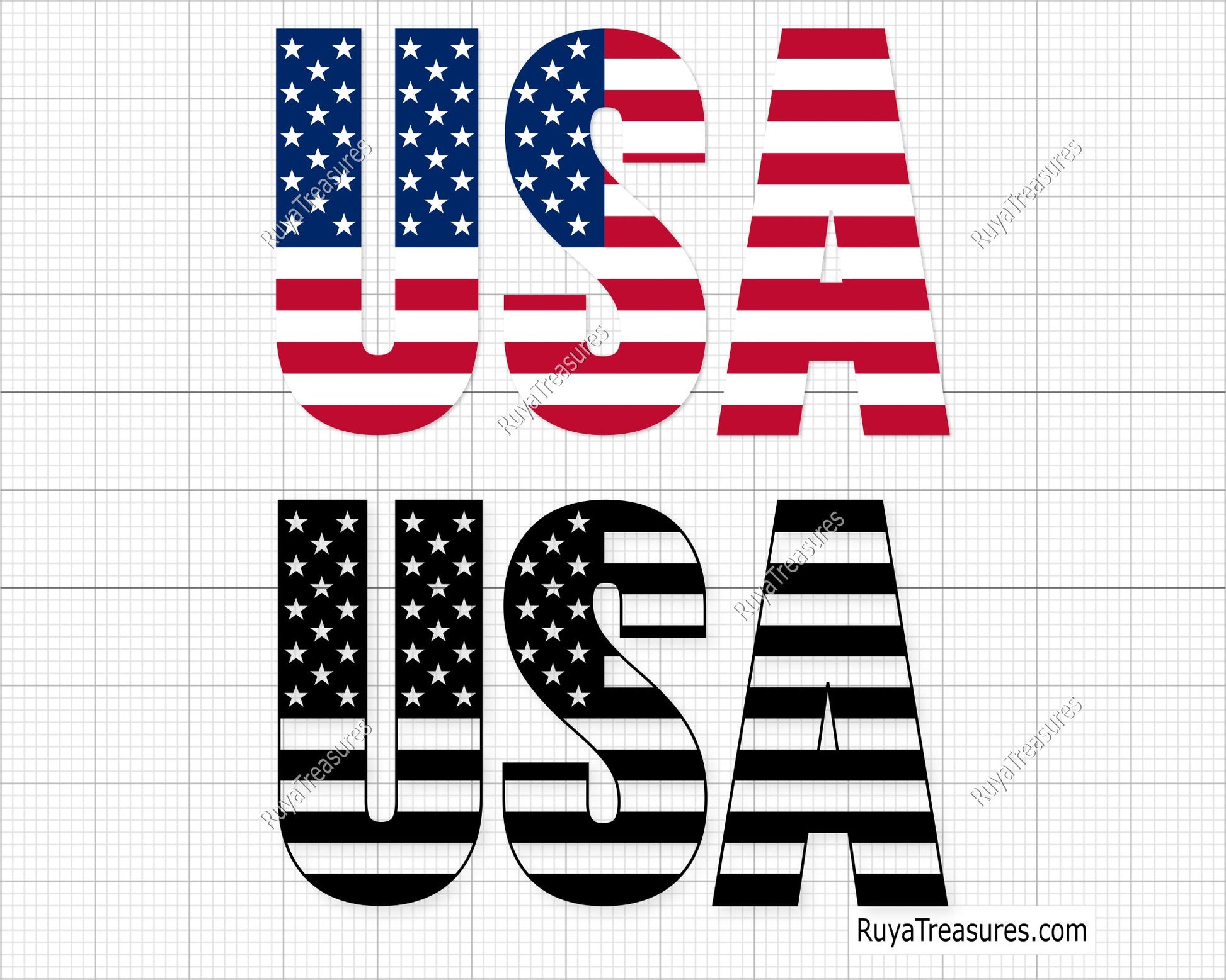 USA American Flag Svg Png