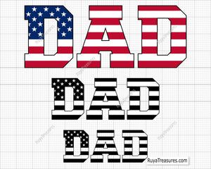 USA Flag Dad Svg