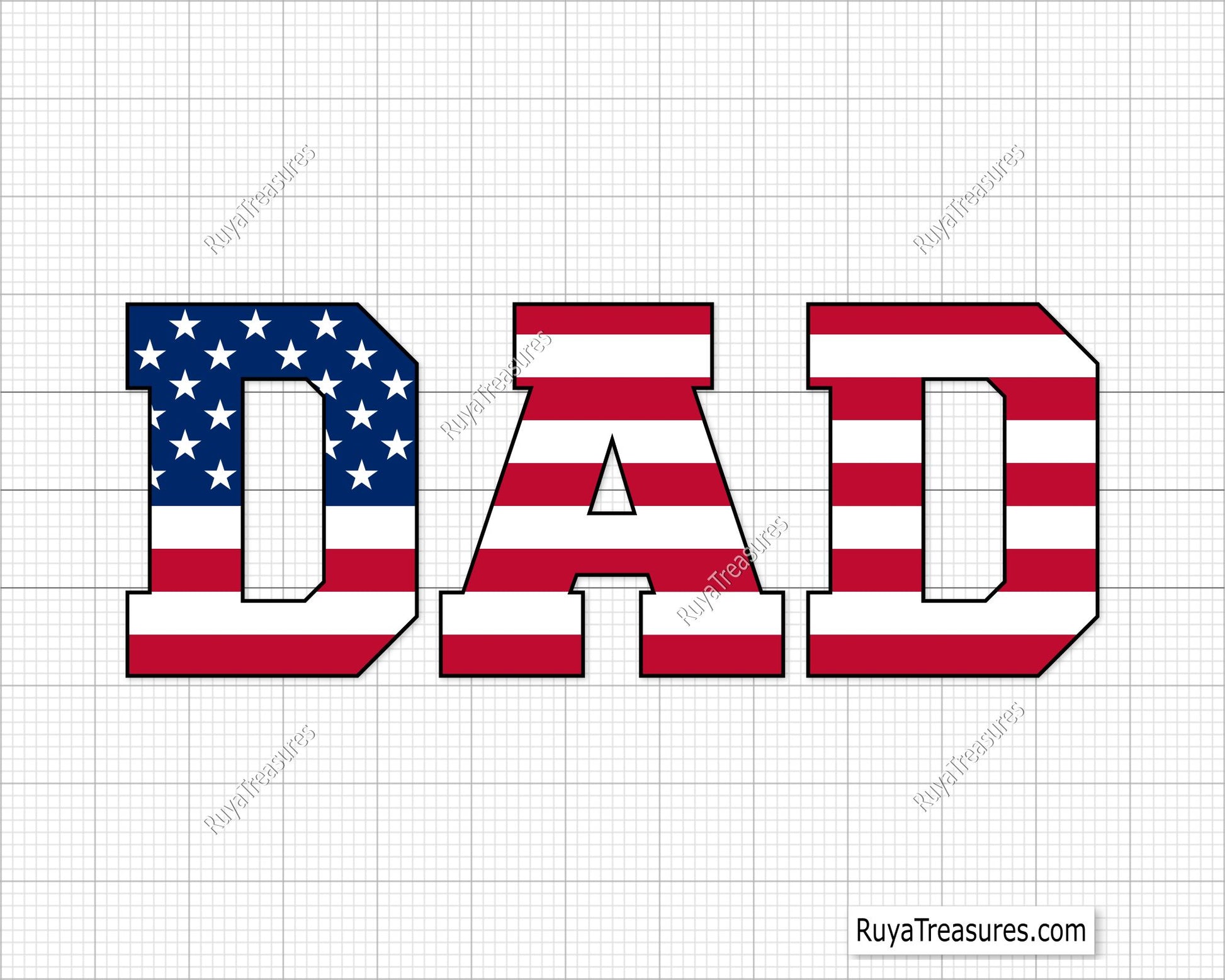 USA Flag Dad Svg 