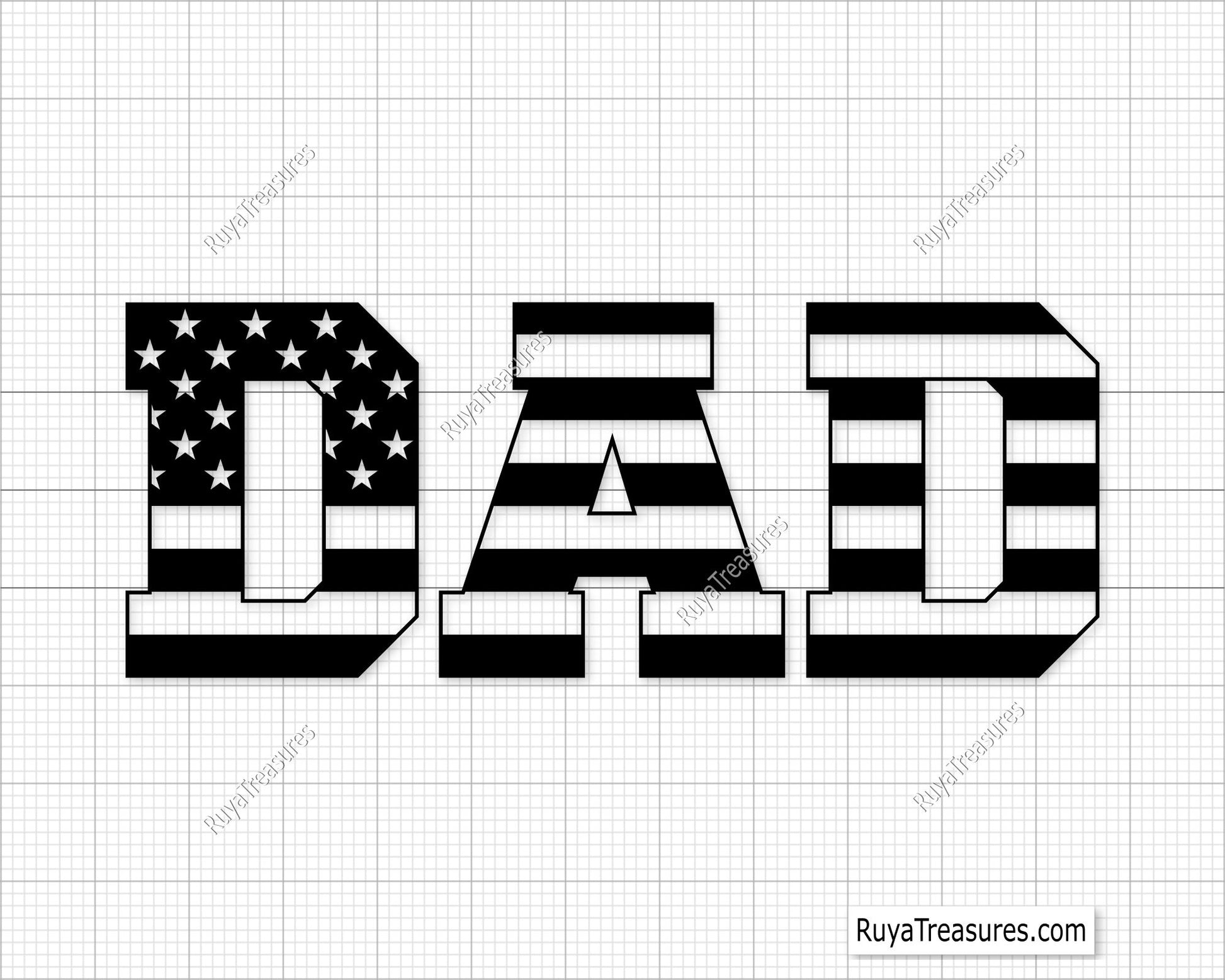 USA Flag Dad Svg 